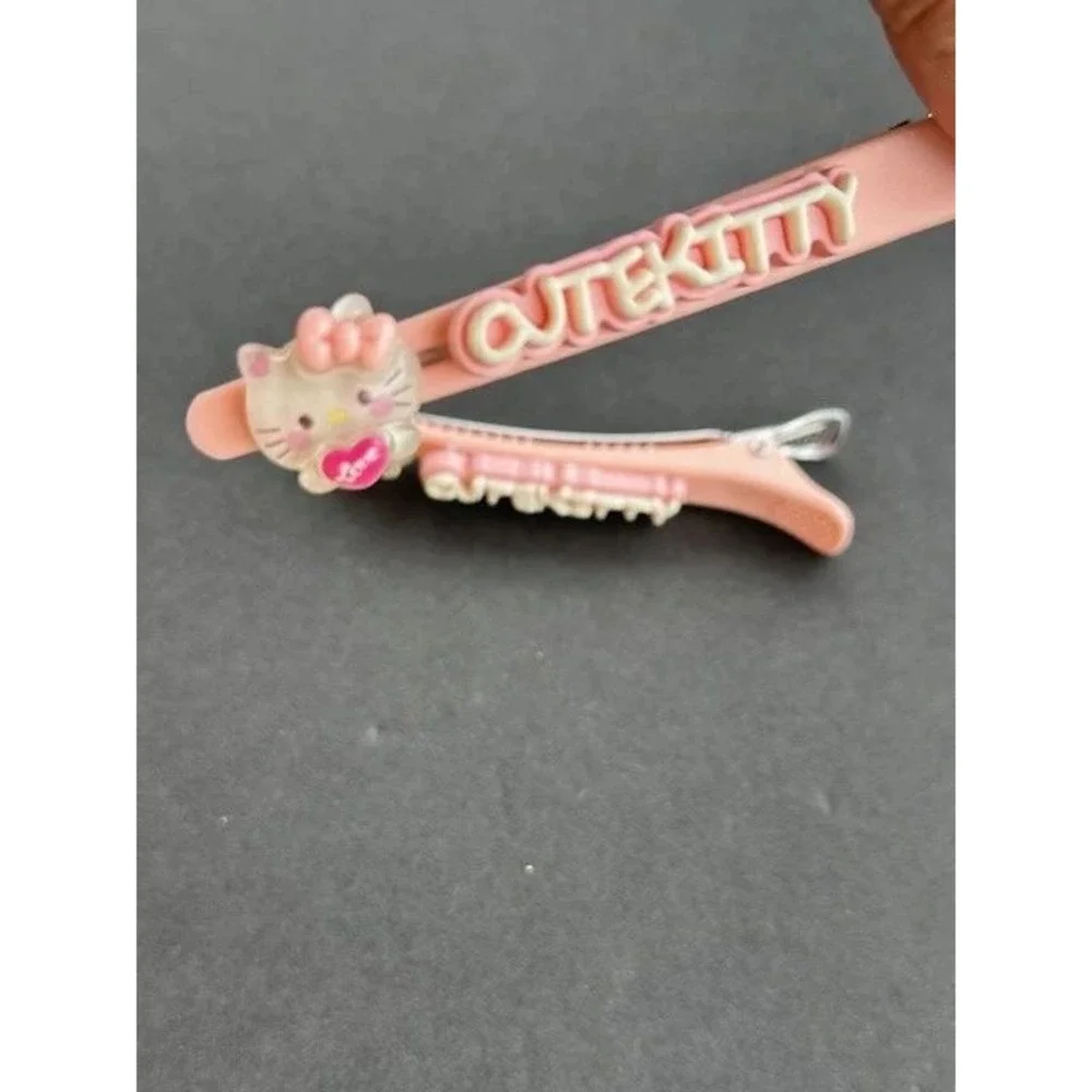 2 New Cute‎ Hello Kitty Long hair clip hair accessories ~ cute